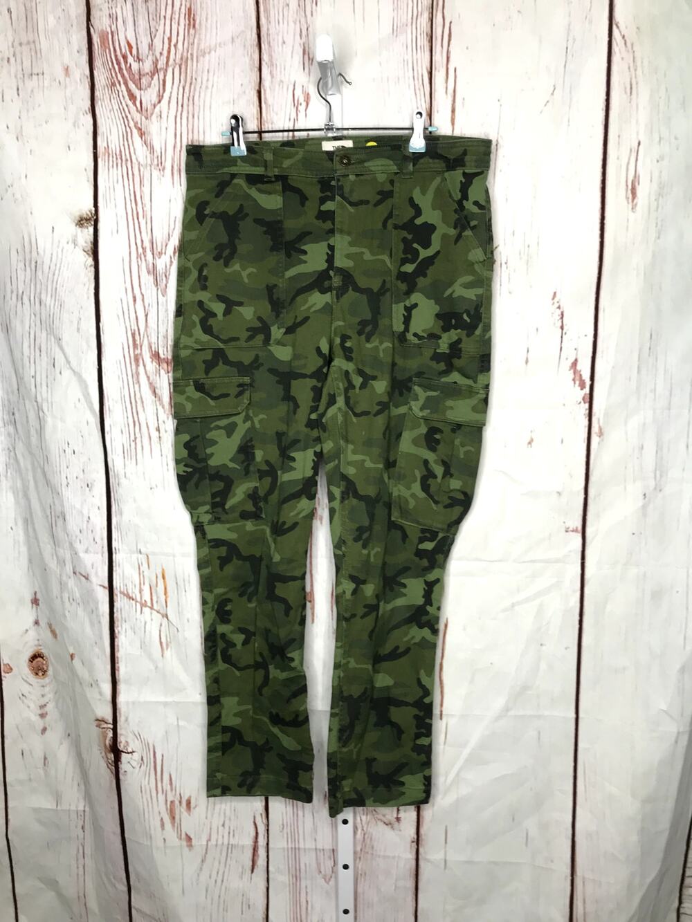 The North Face Heritage high waist tapered leg camo print crop cargo jeans